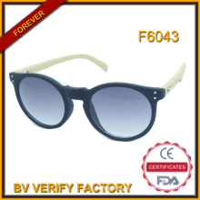 F6043 Marco plástico barato hecho a mano y de moda bambú templo gafas de sol